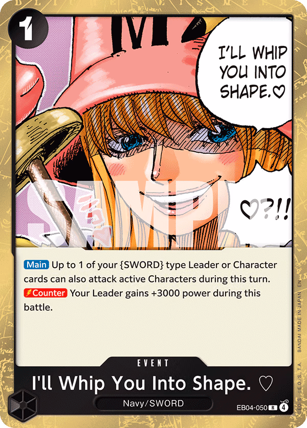 I'll Whip You Into Shape. ♡ One Piece card (EB04-050, Adventure on Kami's Island)