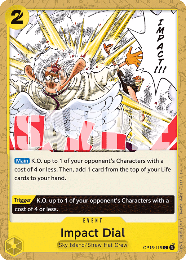 Impact Dial One Piece card (OP15-115, Adventure on Kami's Island)