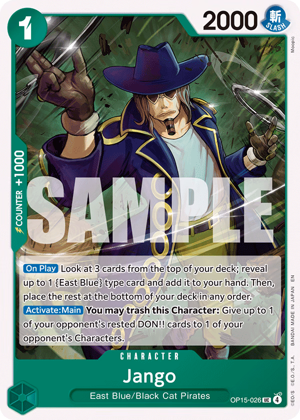 Jango One Piece card (OP15-026, Adventure on Kami's Island)