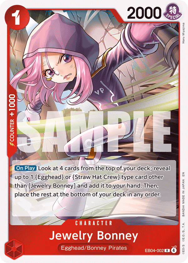 Jewelry Bonney One Piece card (EB04-002, Adventure on Kami's Island)