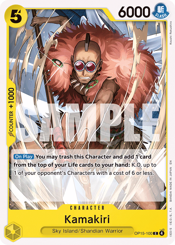 Kamakiri One Piece card (OP15-100, Adventure on Kami's Island)