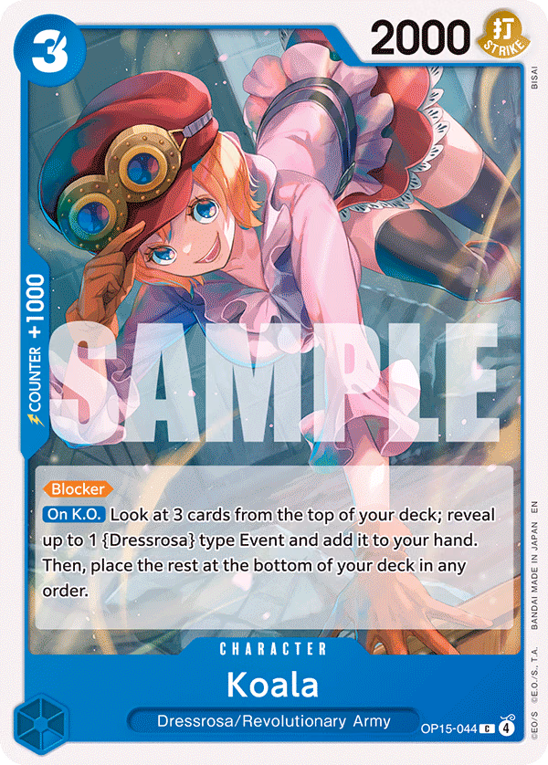 Koala One Piece card (OP15-044, Adventure on Kami's Island)
