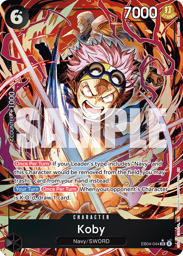 Koby (Alternate Art) One Piece card (EB04-044, Adventure on Kami's Island)