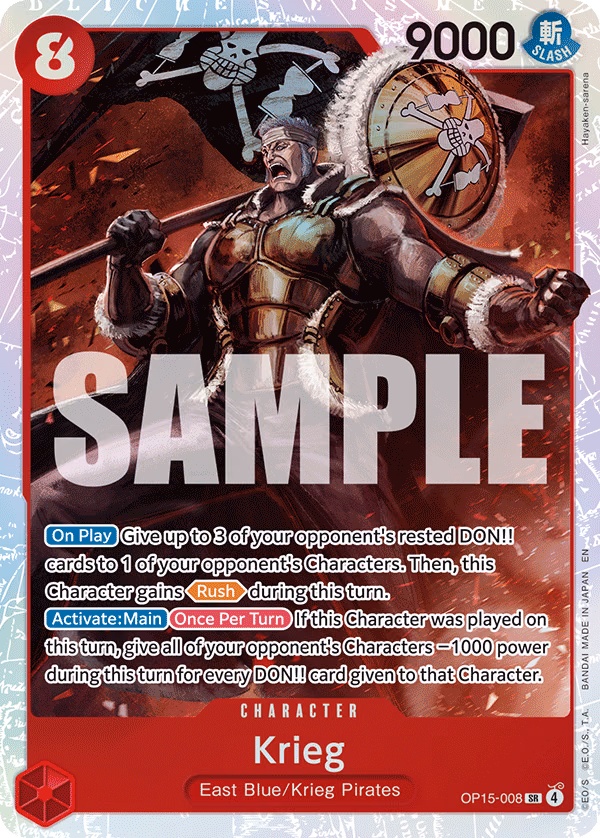 Krieg One Piece card (OP15-008, Adventure on Kami's Island)