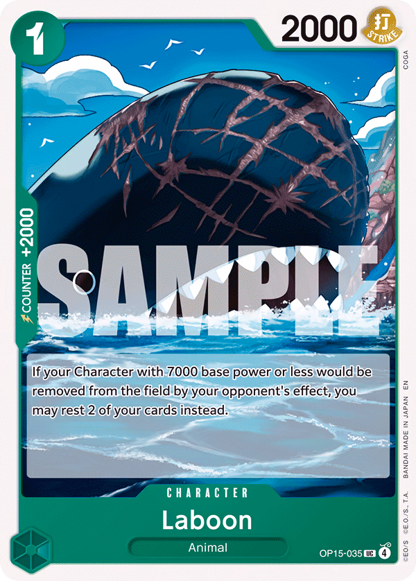Laboon One Piece card (OP15-035, Adventure on Kami's Island)