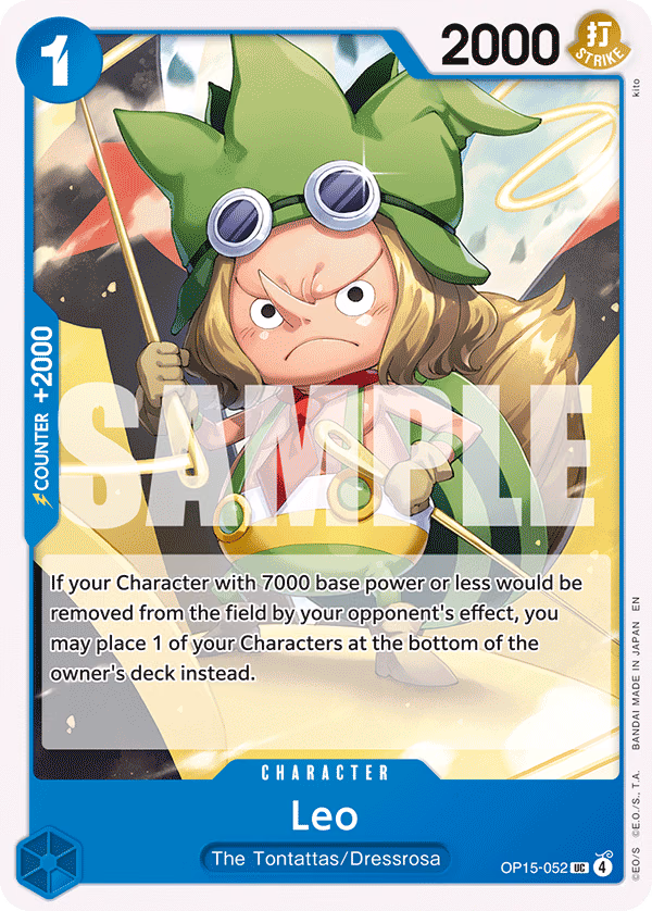Leo One Piece card (OP15-052, Adventure on Kami's Island)