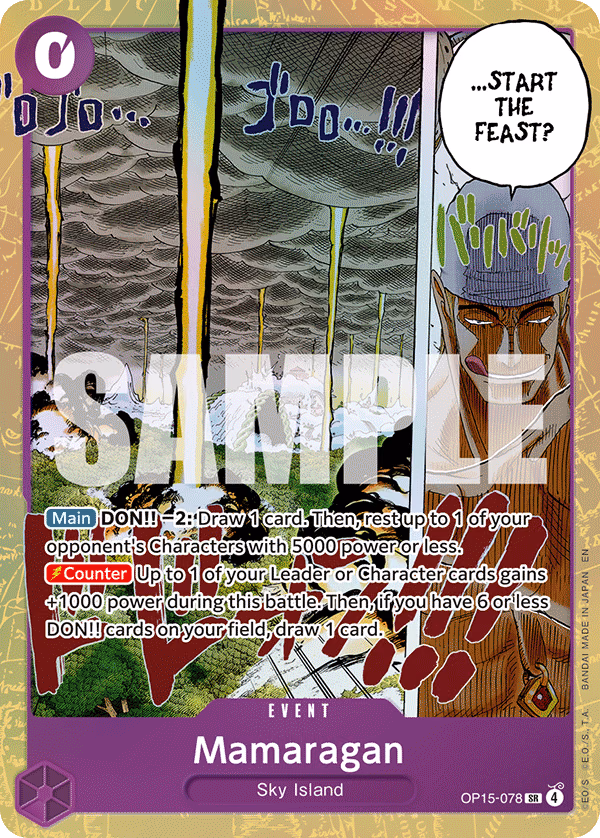 Mamaragan One Piece card (OP15-078, Adventure on Kami's Island)