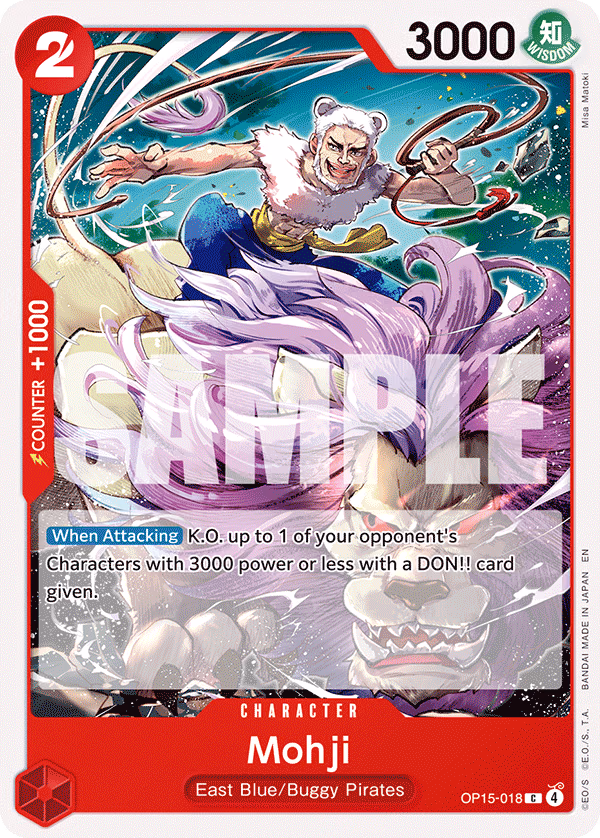 Mohji One Piece card (OP15-018, Adventure on Kami's Island)