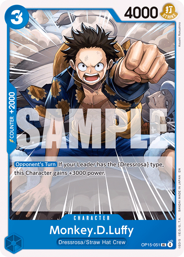 Monkey.D.Luffy One Piece card (OP15-051, Adventure on Kami's Island)