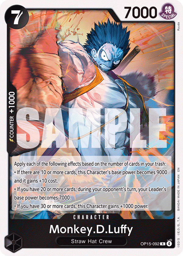 Monkey.D.Luffy One Piece card (OP15-092, Adventure on Kami's Island)