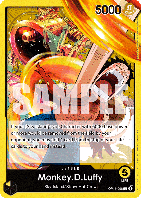 Monkey.D.Luffy One Piece card (OP15-098, Adventure on Kami's Island)