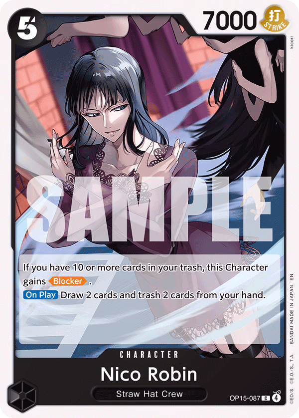 Nico Robin One Piece card (OP15-087, Adventure on Kami's Island)
