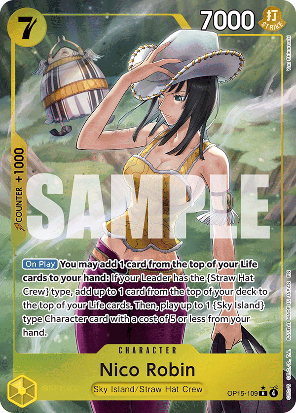 Nico Robin (Alternate Art) One Piece card (OP15-109, Adventure on Kami's Island)