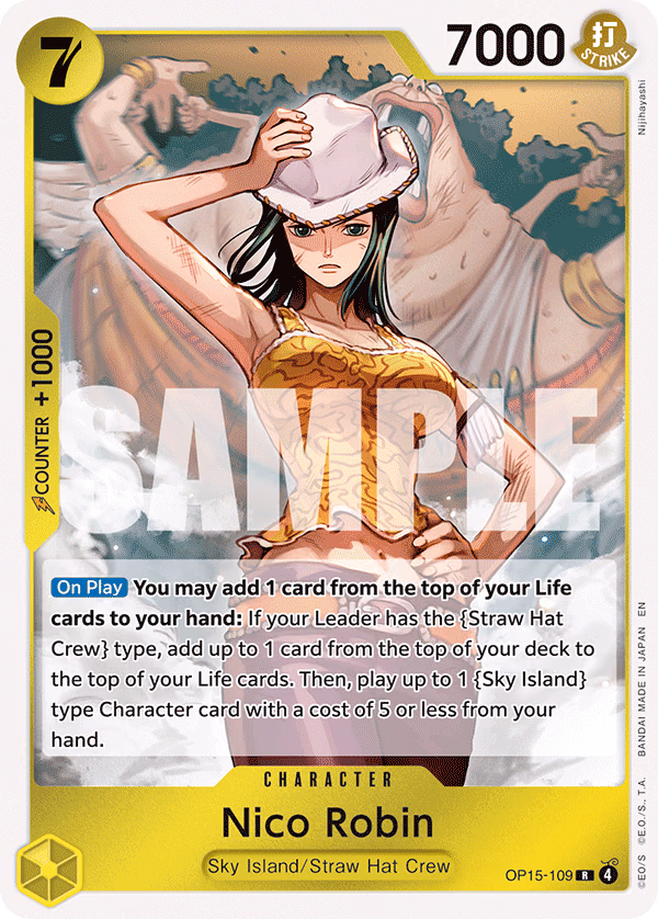 Nico Robin One Piece card (OP15-109, Adventure on Kami's Island)