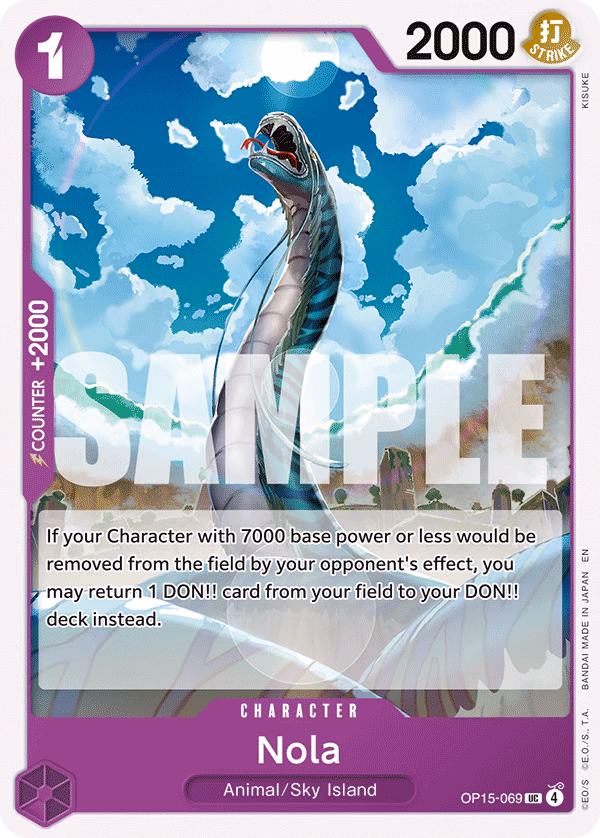Nola One Piece card (OP15-069, Adventure on Kami's Island)