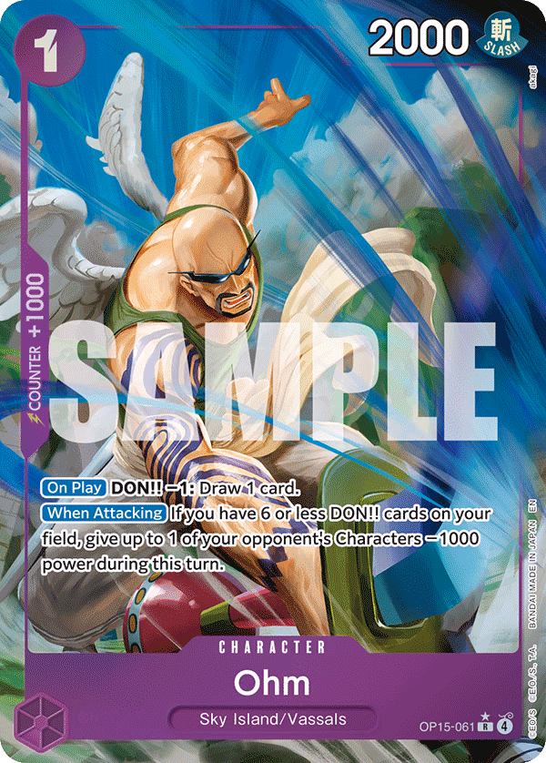 Ohm (Alternate Art) One Piece card (OP15-061, Adventure on Kami's Island)