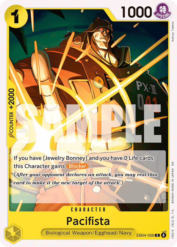 Pacifista One Piece card (EB04-056, Adventure on Kami's Island)