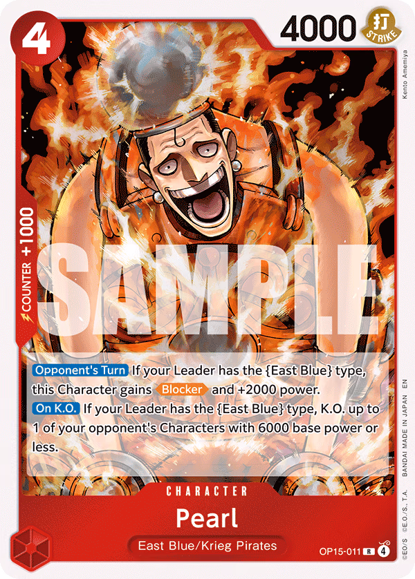 Pearl One Piece card (OP15-011, Adventure on Kami's Island)