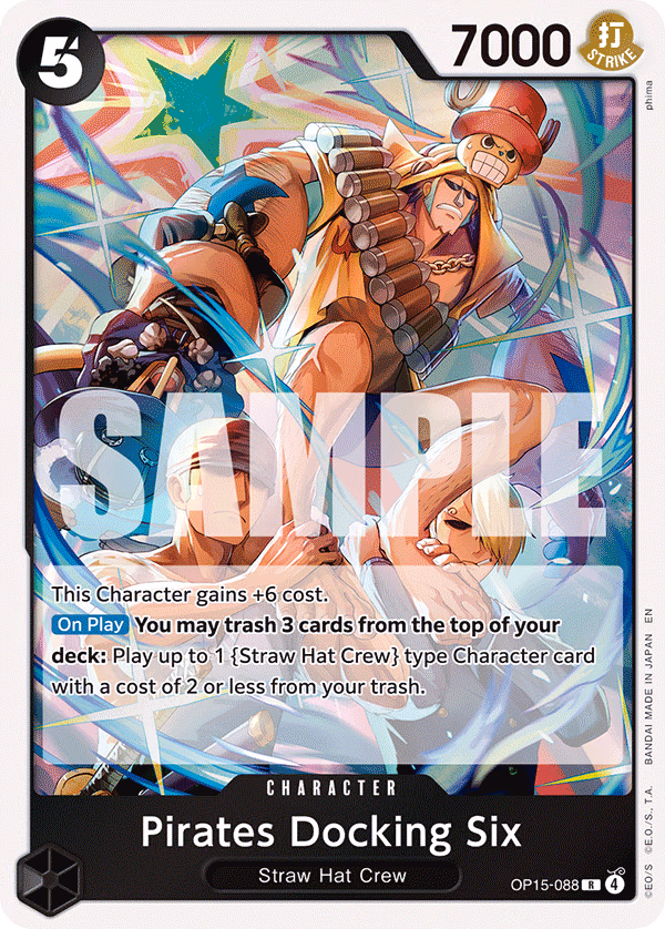 Pirates Docking Six One Piece card (OP15-088, Adventure on Kami's Island)