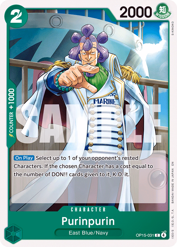 Purinpurin One Piece card (OP15-031, Adventure on Kami's Island)