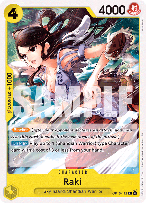 Raki One Piece card (OP15-112, Adventure on Kami's Island)