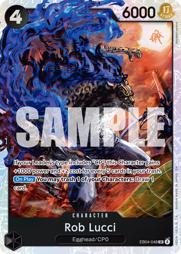 Rob Lucci One Piece card (EB04-048, Adventure on Kami's Island)