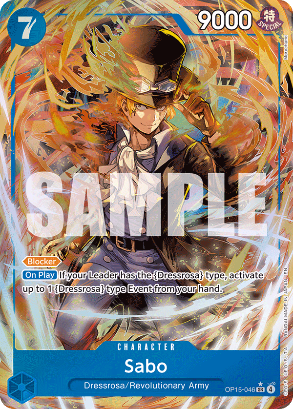 Sabo (Alternate Art) One Piece card (OP15-046, Adventure on Kami's Island)
