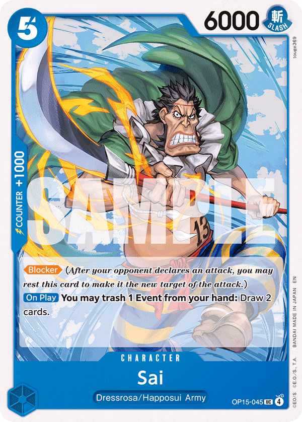 Sai One Piece card (OP15-045, Adventure on Kami's Island)