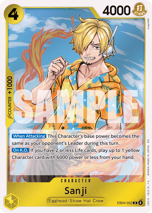 Sanji One Piece card (EB04-052, Adventure on Kami's Island)