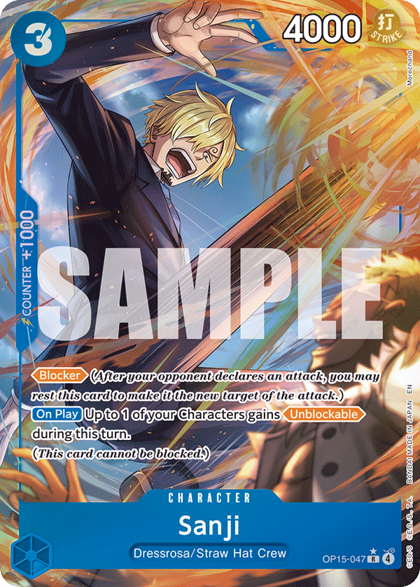 Sanji (Alternate Art) One Piece card (OP15-047, Adventure on Kami's Island)