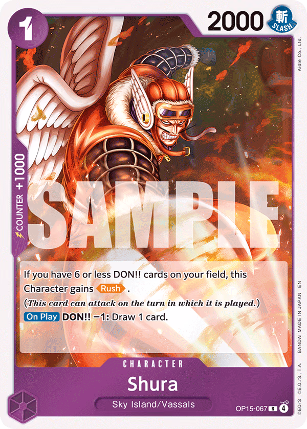 Shura One Piece card (OP15-067, Adventure on Kami's Island)