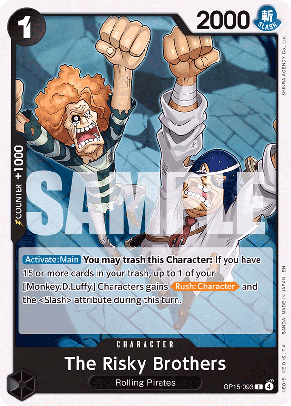The Risky Brothers One Piece card (OP15-093, Adventure on Kami's Island)