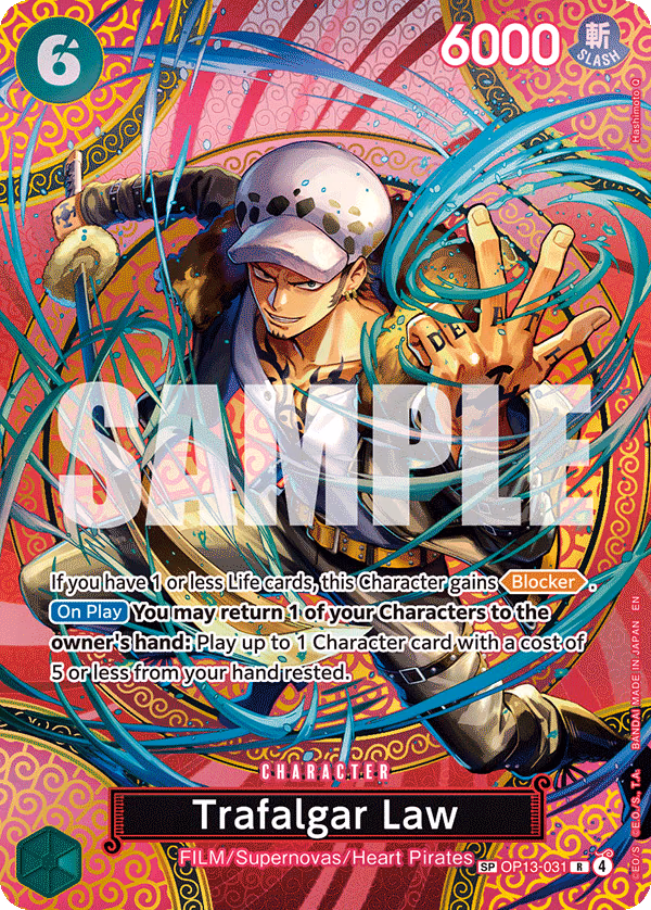 Trafalgar Law (SP Card) One Piece card (OP13-031, Adventure on Kami's Island)