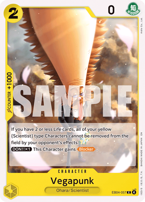Vegapunk One Piece card (EB04-057, Adventure on Kami's Island)