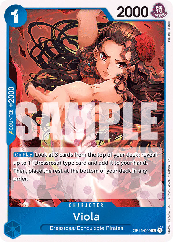 Viola One Piece card (OP15-040, Adventure on Kami's Island)