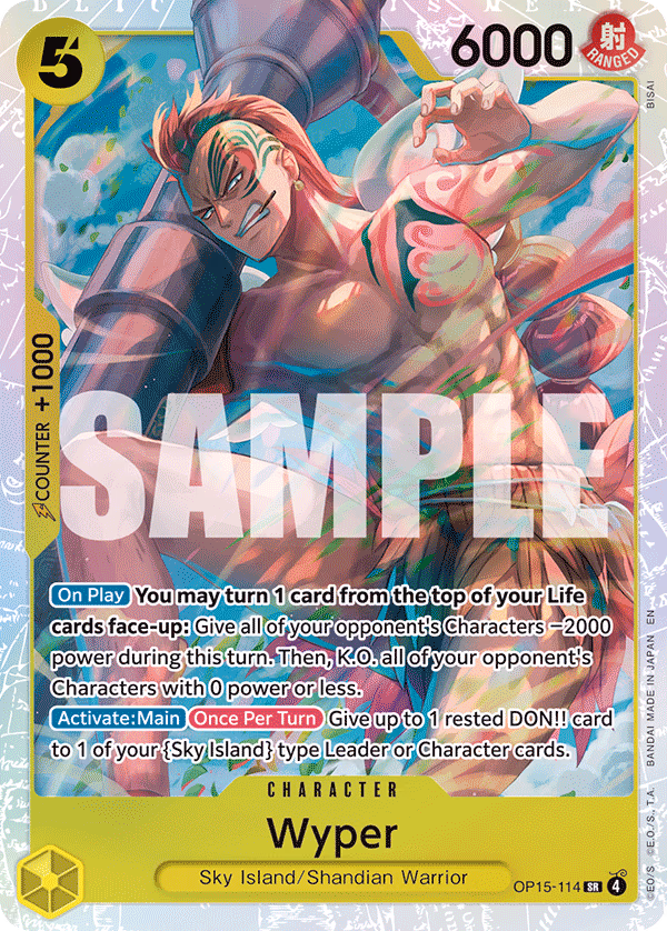 Wyper One Piece card (OP15-114, Adventure on Kami's Island)