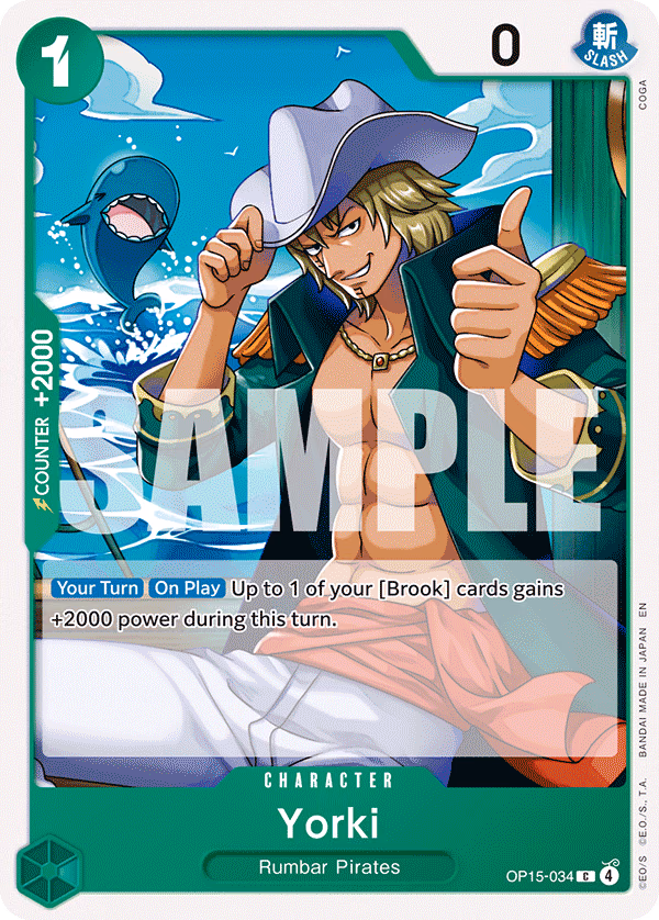 Yorki One Piece card (OP15-034, Adventure on Kami's Island)