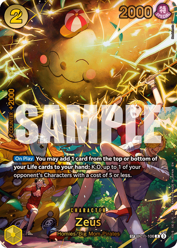 Zeus (SP Card) One Piece card (OP11-106, Adventure on Kami's Island)