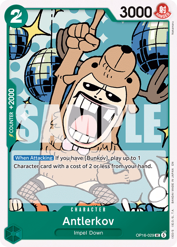 Antlerkov One Piece card (OP16-029, The Time of Battle)