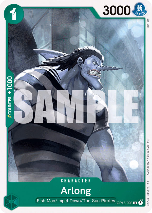 Arlong One Piece card (OP16-023, The Time of Battle)