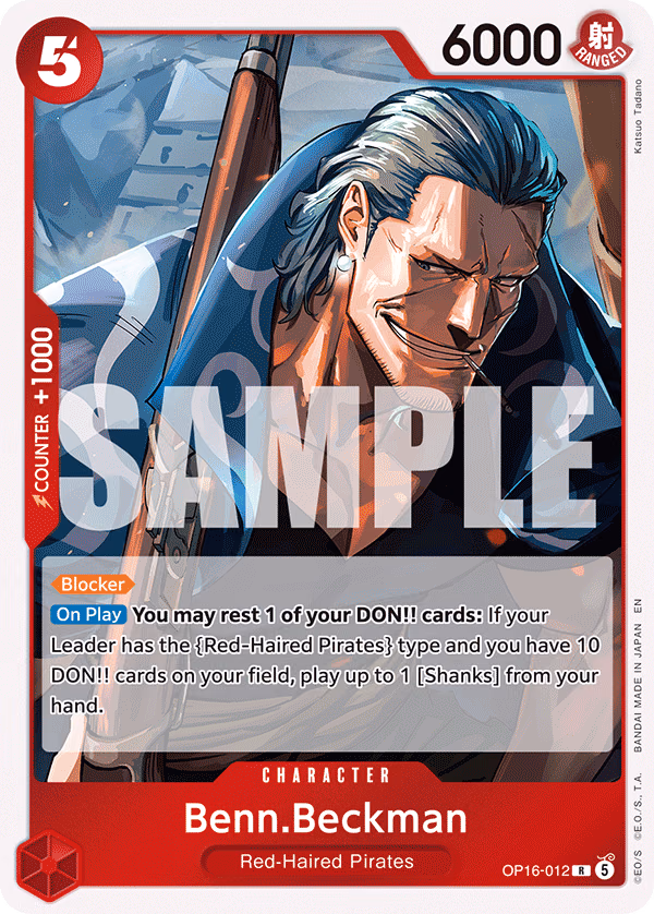 Benn.Beckman One Piece card (OP16-012, The Time of Battle)