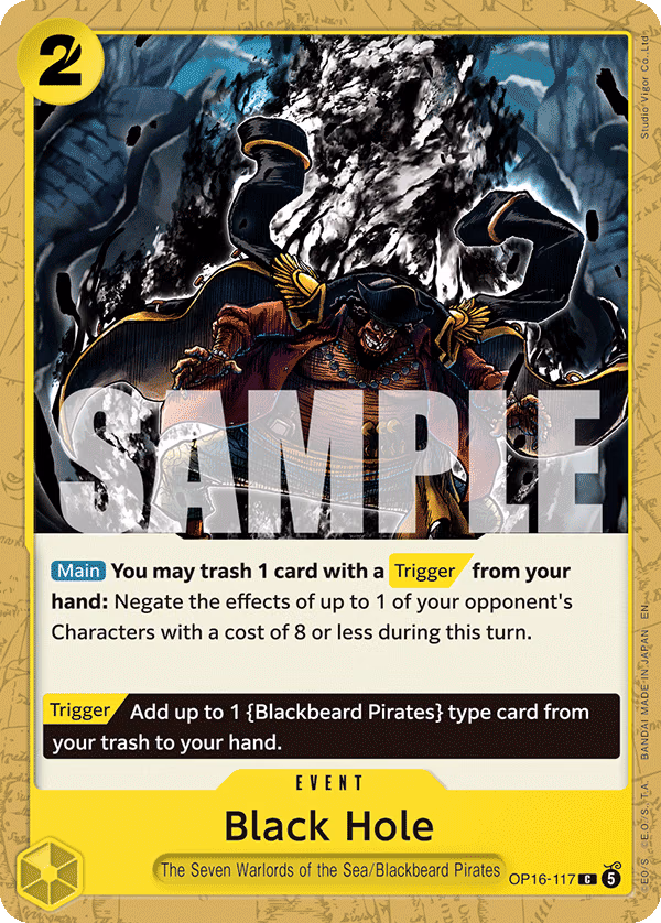 Black Hole One Piece card (OP16-117, The Time of Battle)