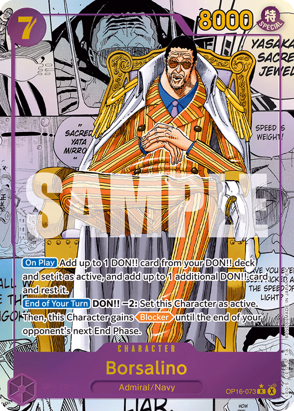 Borsalino (Manga) One Piece card (OP16-073, The Time of Battle)