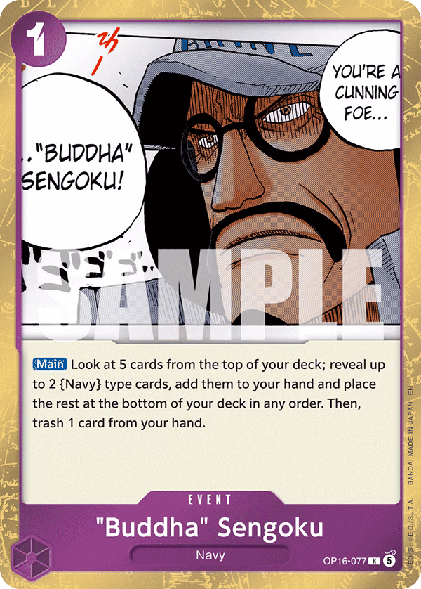 "Buddha" Sengoku One Piece card (OP16-077, The Time of Battle)