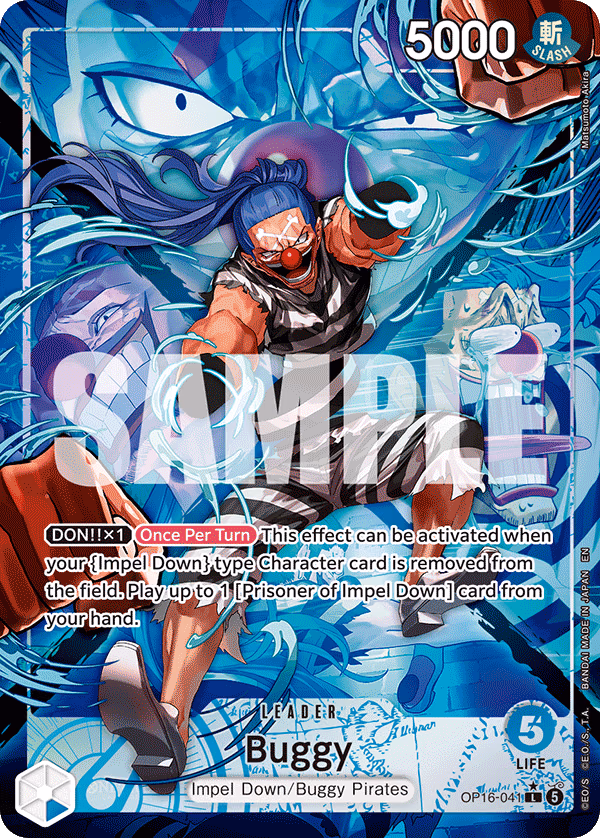 Buggy (Alternate Art) One Piece card (OP16-041, The Time of Battle)