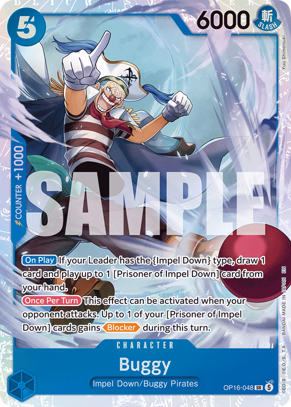 Buggy One Piece card (OP16-048, The Time of Battle)