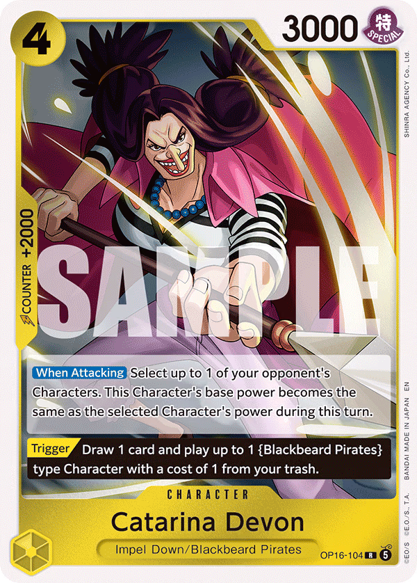 Catarina Devon One Piece card (OP16-104, The Time of Battle)