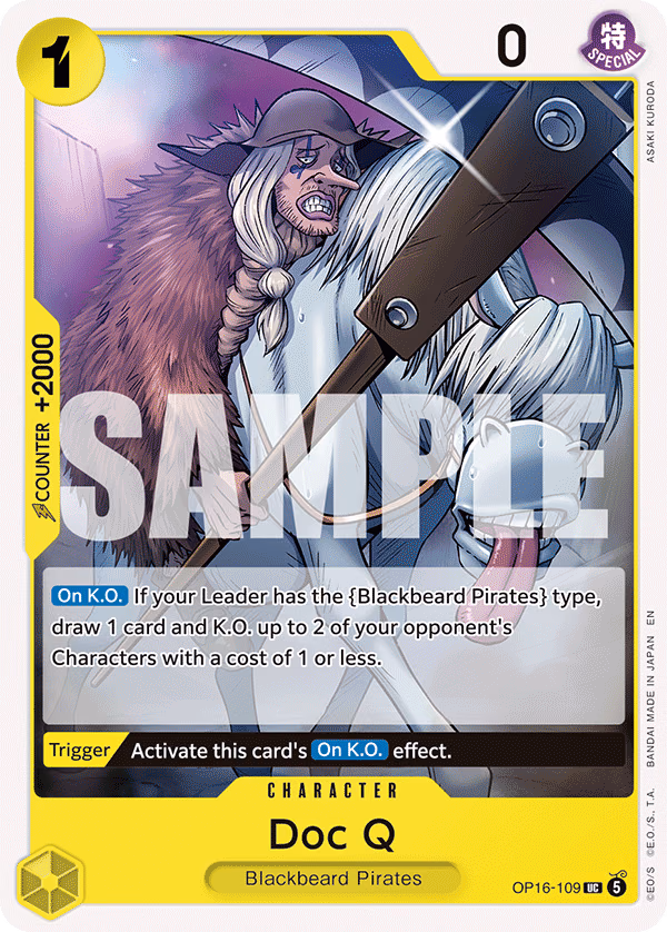 Doc Q One Piece card (OP16-109, The Time of Battle)