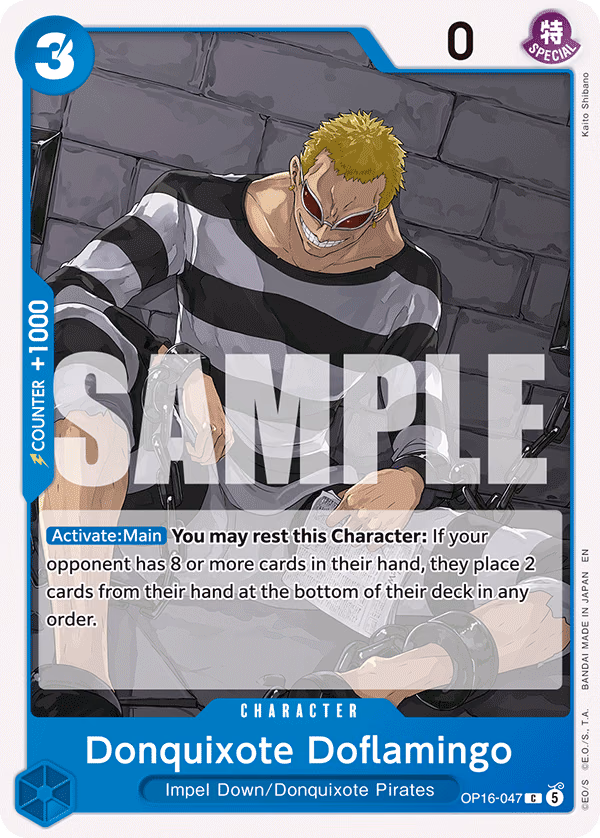 Donquixote Doflamingo One Piece card (OP16-047, The Time of Battle)