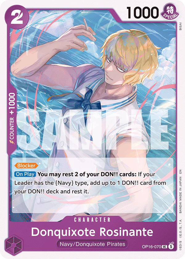 Donquixote Rosinante One Piece card (OP16-070, The Time of Battle)